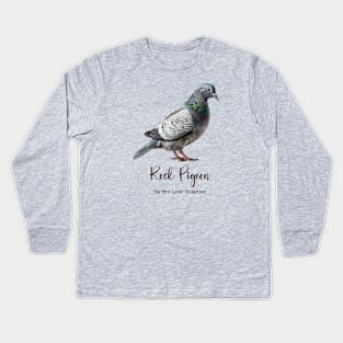 Rock Pigeon - The Bird Lover Collection Kids Long Sleeve T-Shirt